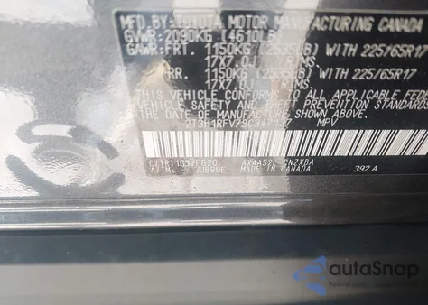 2025 Toyota Rav4 Le z USA, uszkodzony, nr VIN 2T3H1RFV7SC347137